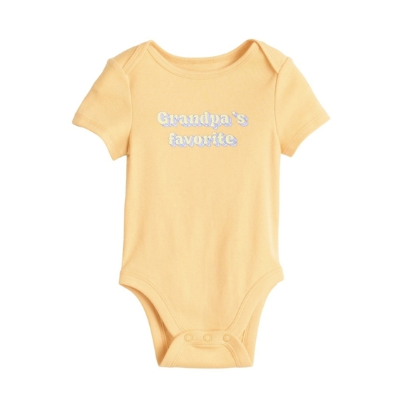 jumping beans Other - 🌻 NWT Peach Short Sleeved "Grandpa's Favorite" Baby Bodysuit - Size NB